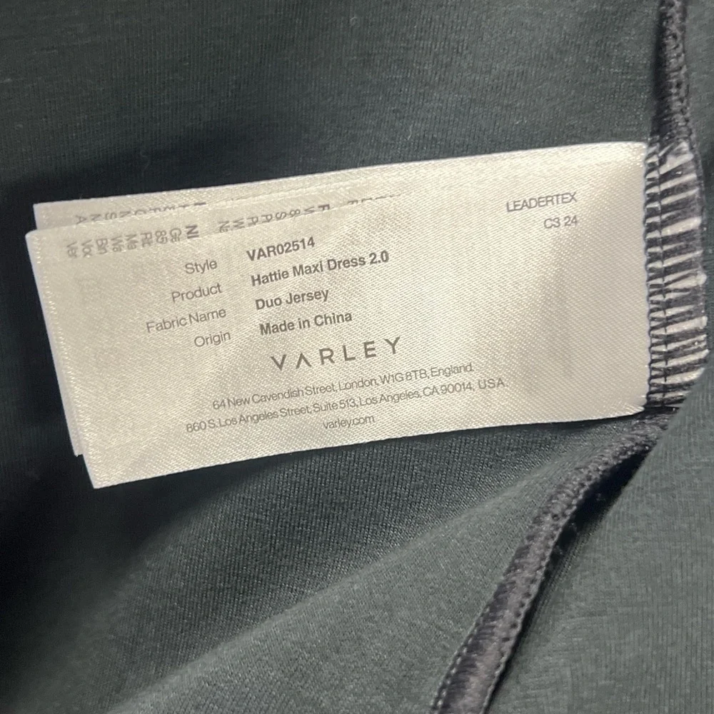 Varley Hattie Seam Stretch Jersey Maxi Dress 2.0 Black Size XS - Picture 7 of 8